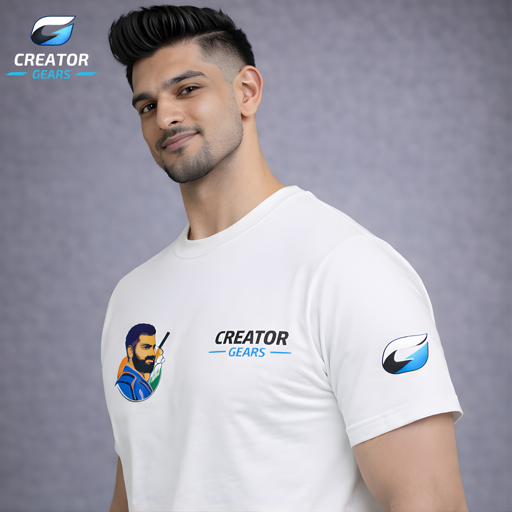 King Kohli Edition White Tee | Creator Gears