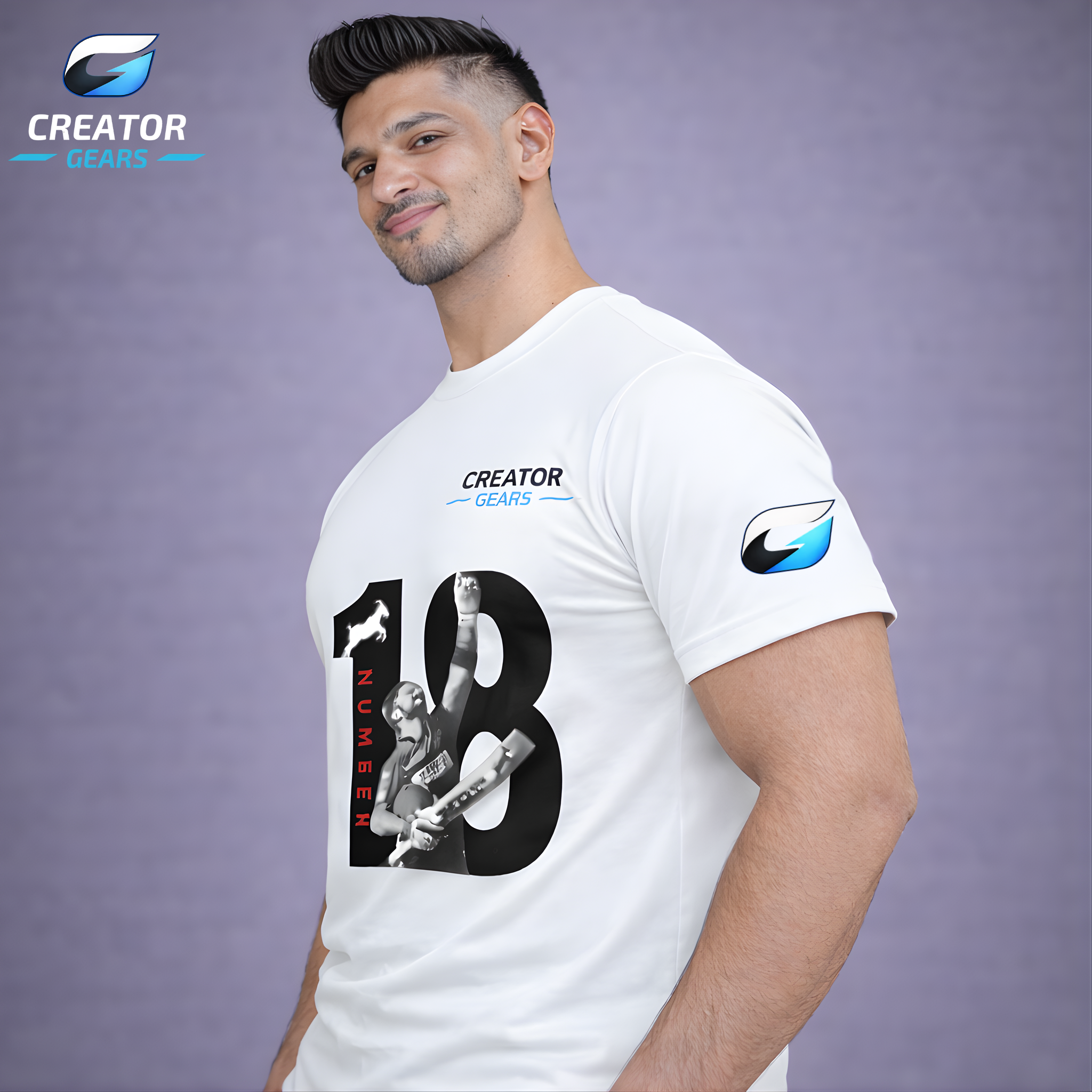 GOAT 18 | King Kohli Legacy White Tee | Creator Gears