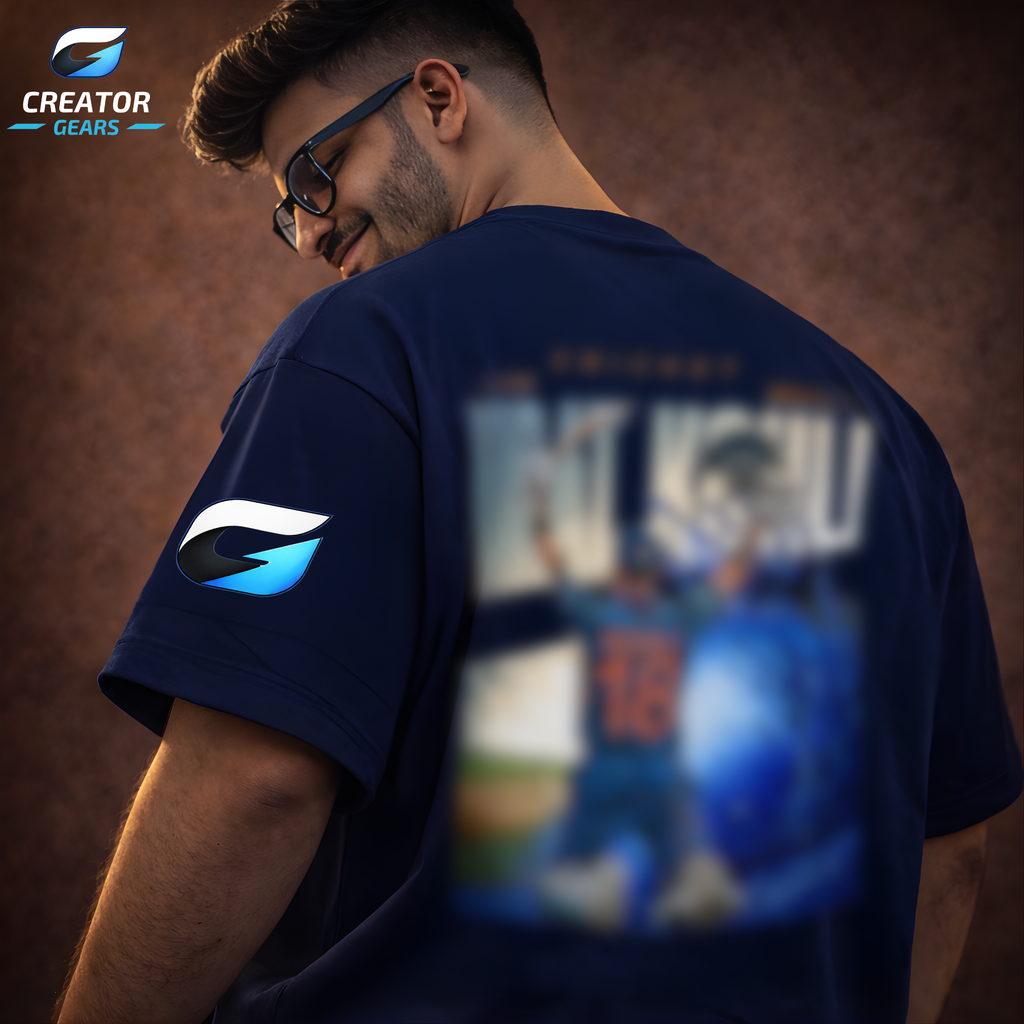 GOAT 18 | King Kohli legacy Oversized Tee  | Creator Gears