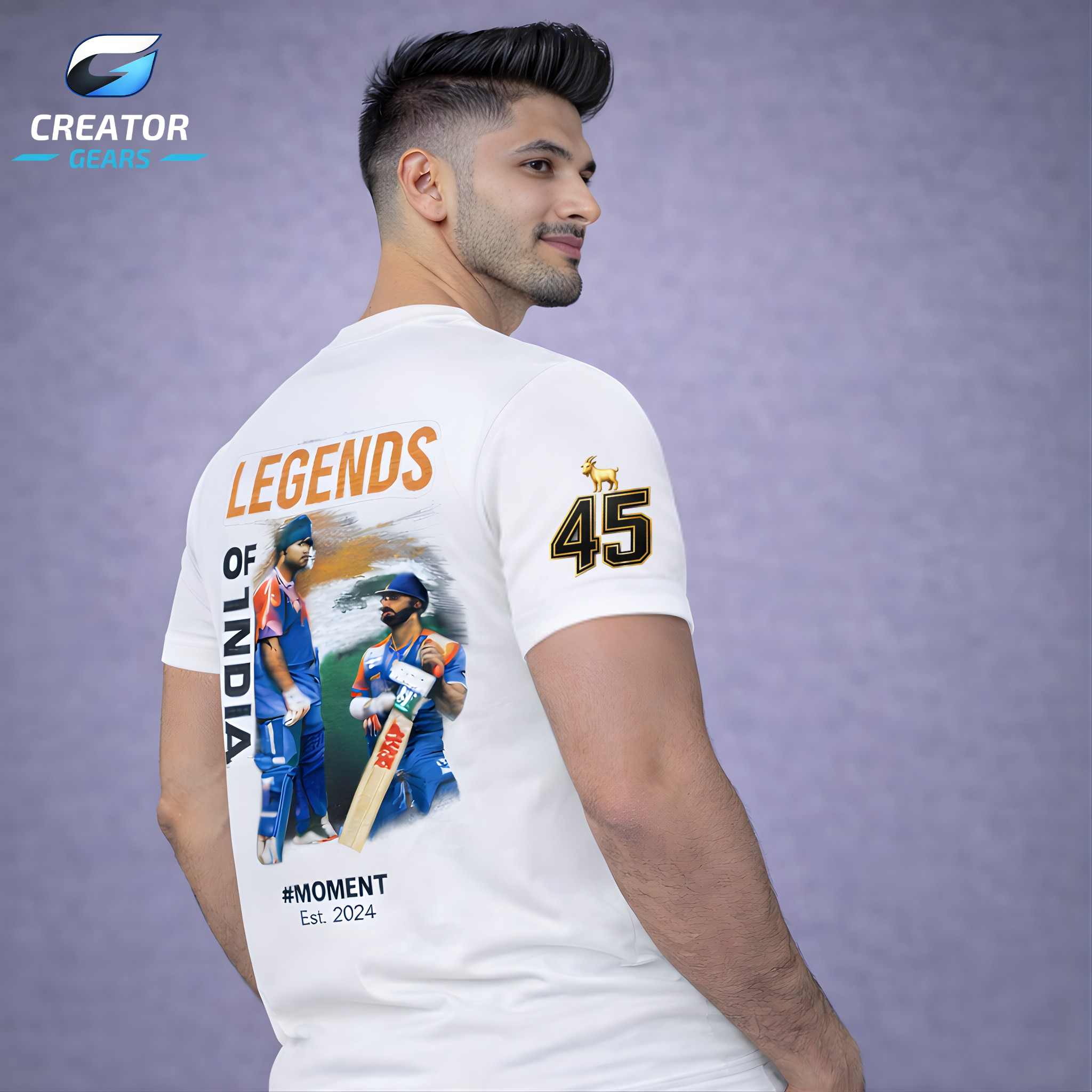 Legends of India | RO-KO Edition White Tee | Creator Gears