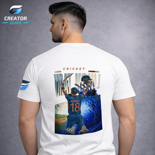 GOAT 18 | King Kohli Legacy White Tee | Creator Gears