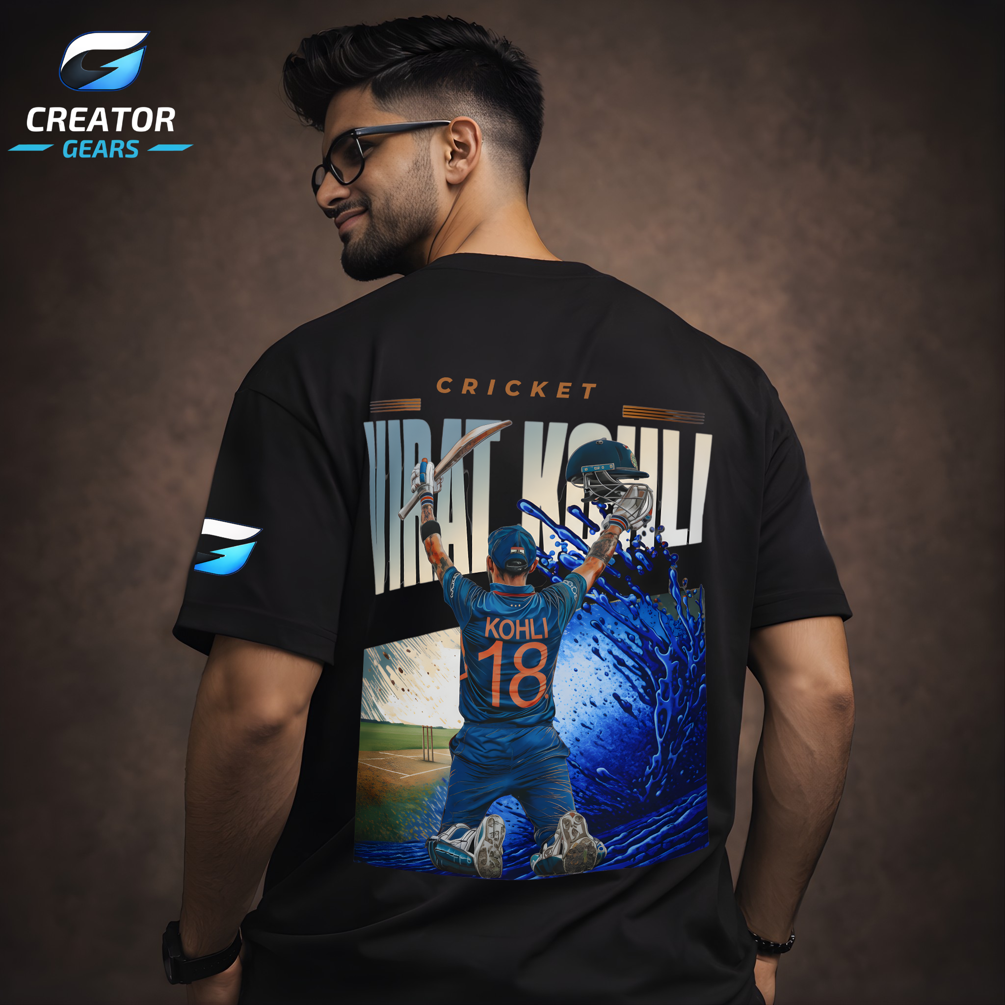 GOAT 18 | King Kohli legacy Oversized Tee  | Creator Gears