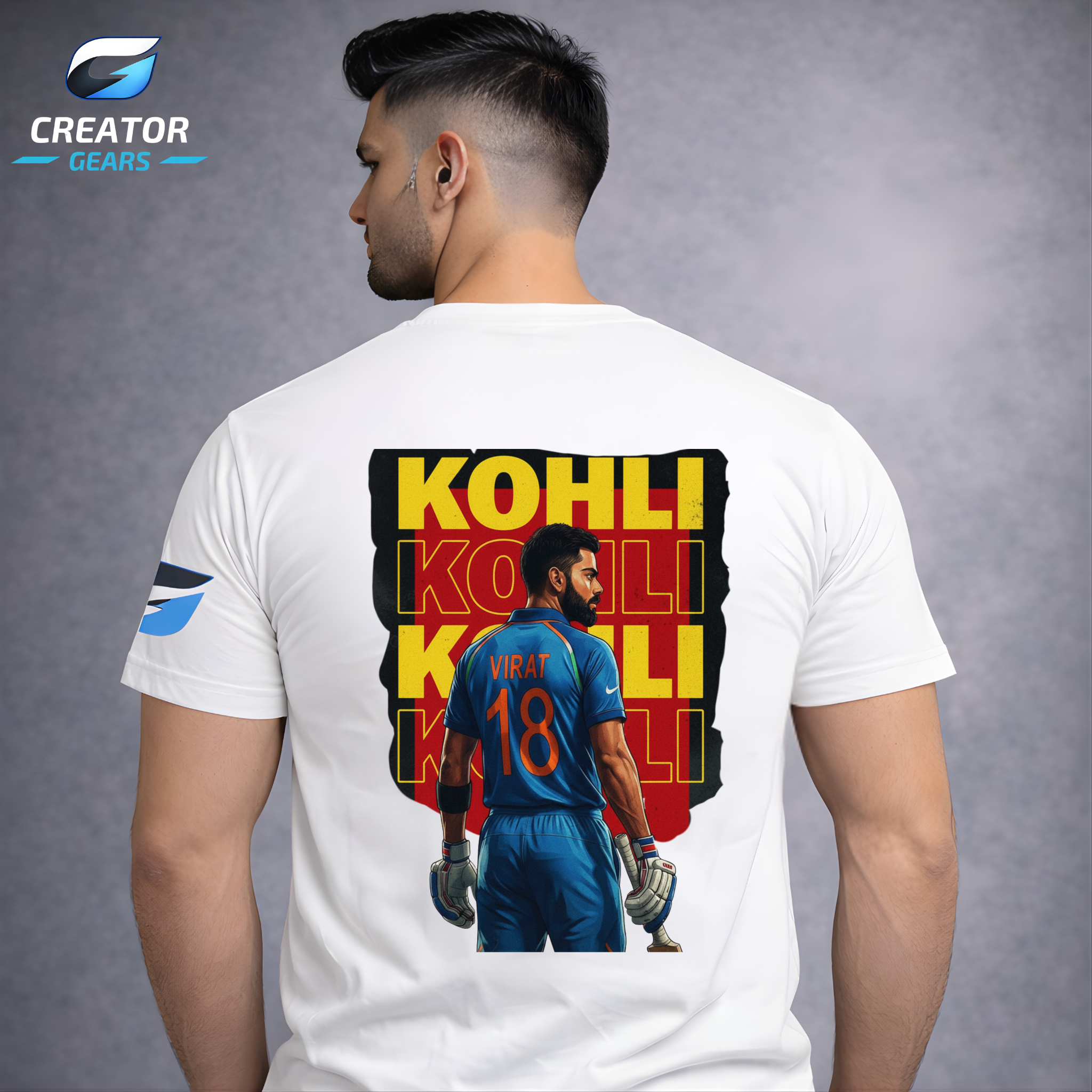 King Kohli Edition White Tee | Creator Gears