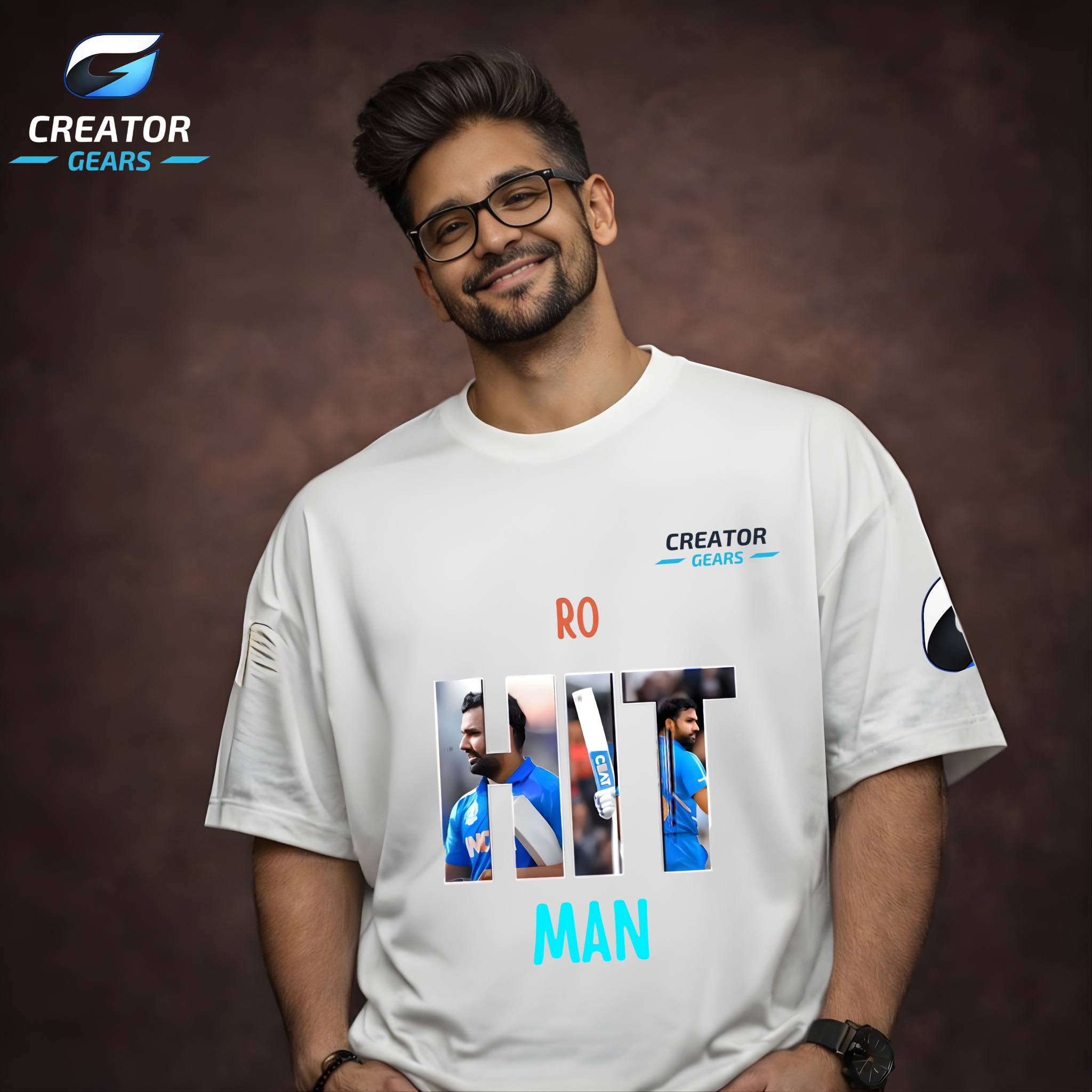 HITMAN 45 Tribute White Oversized Tee | Creator Gears