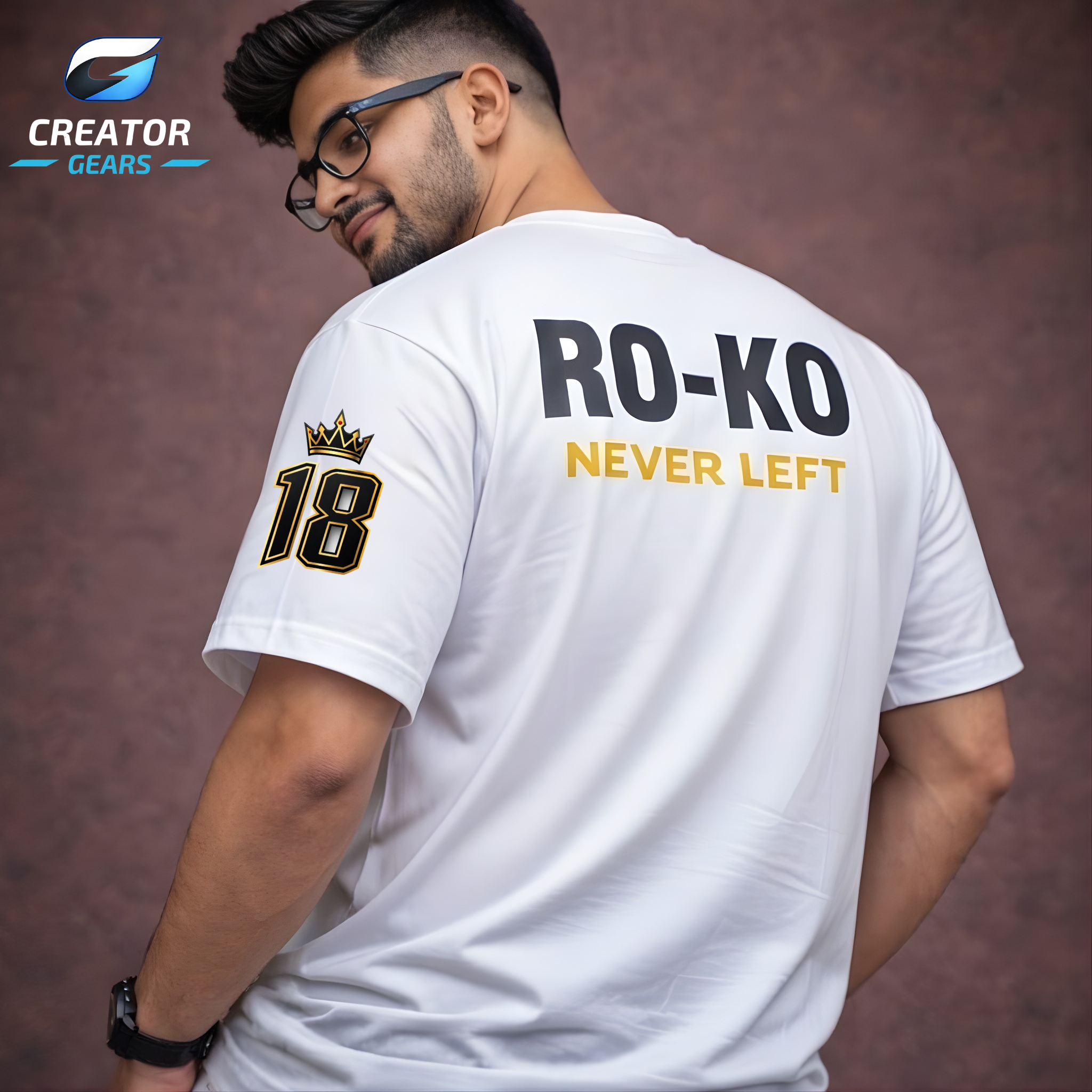 RO-KO Never Left | #Brothers Edition White Oversized Tee | Creator Gears