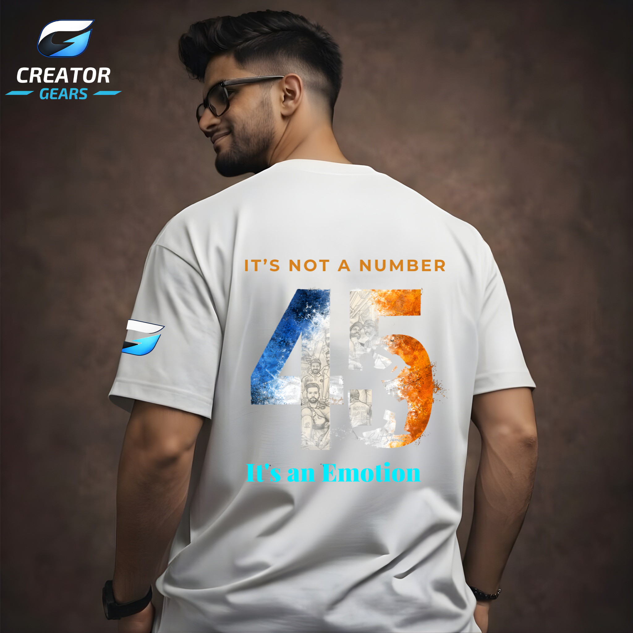 HITMAN 45 Tribute White Oversized Tee | Creator Gears