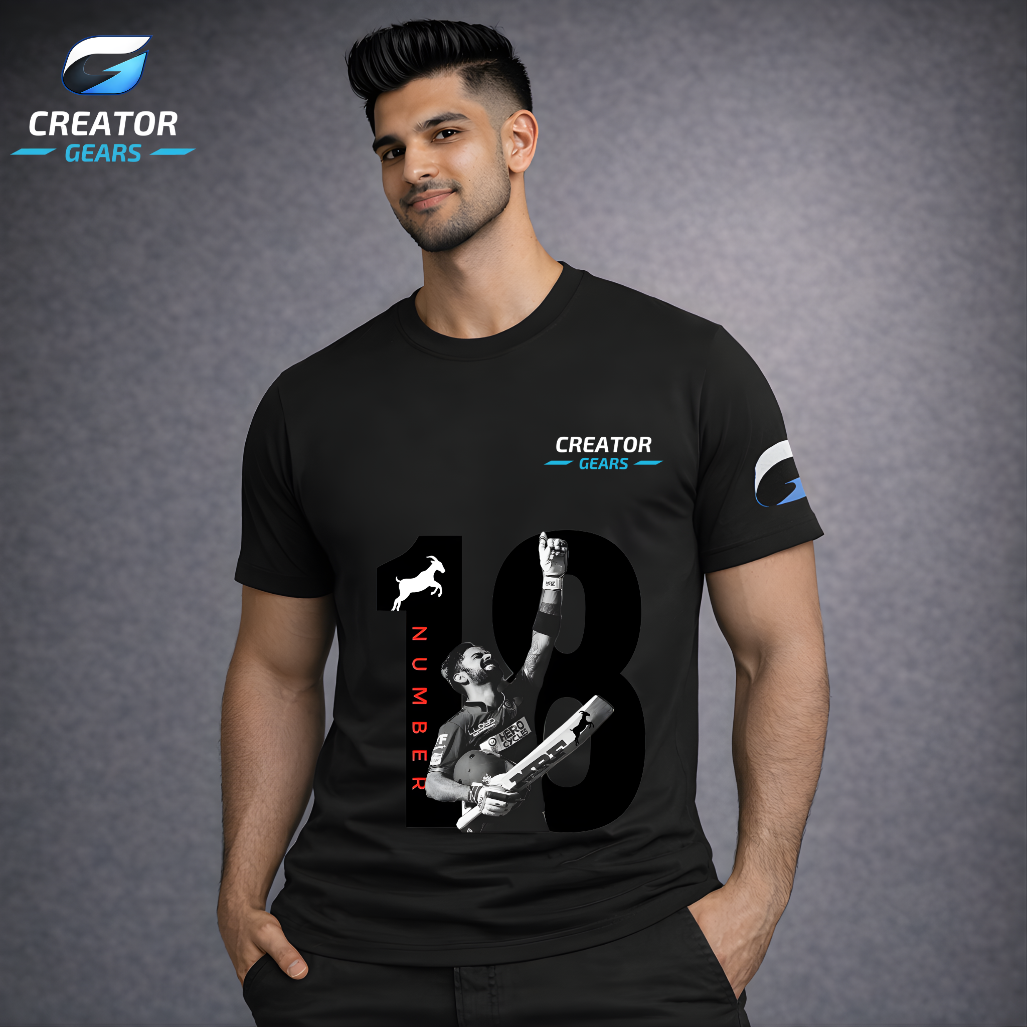 GOAT 18 | King Kohli legacy Tee | Creator Gears