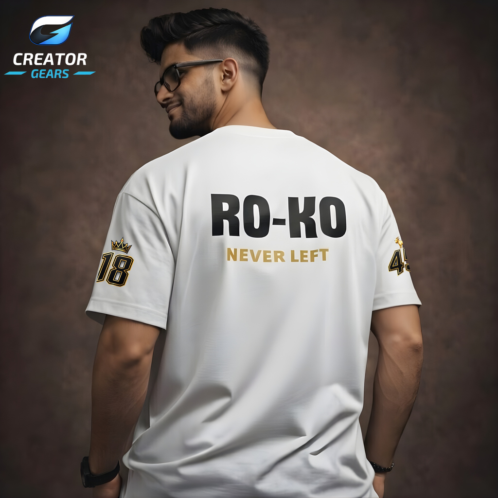 RO-KO Never Left | #Brothers Edition White Oversized Tee | Creator Gears