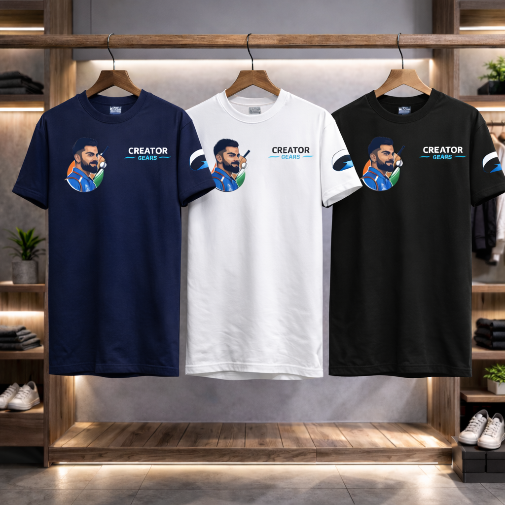 King Kohli Edition White Tee | Creator Gears